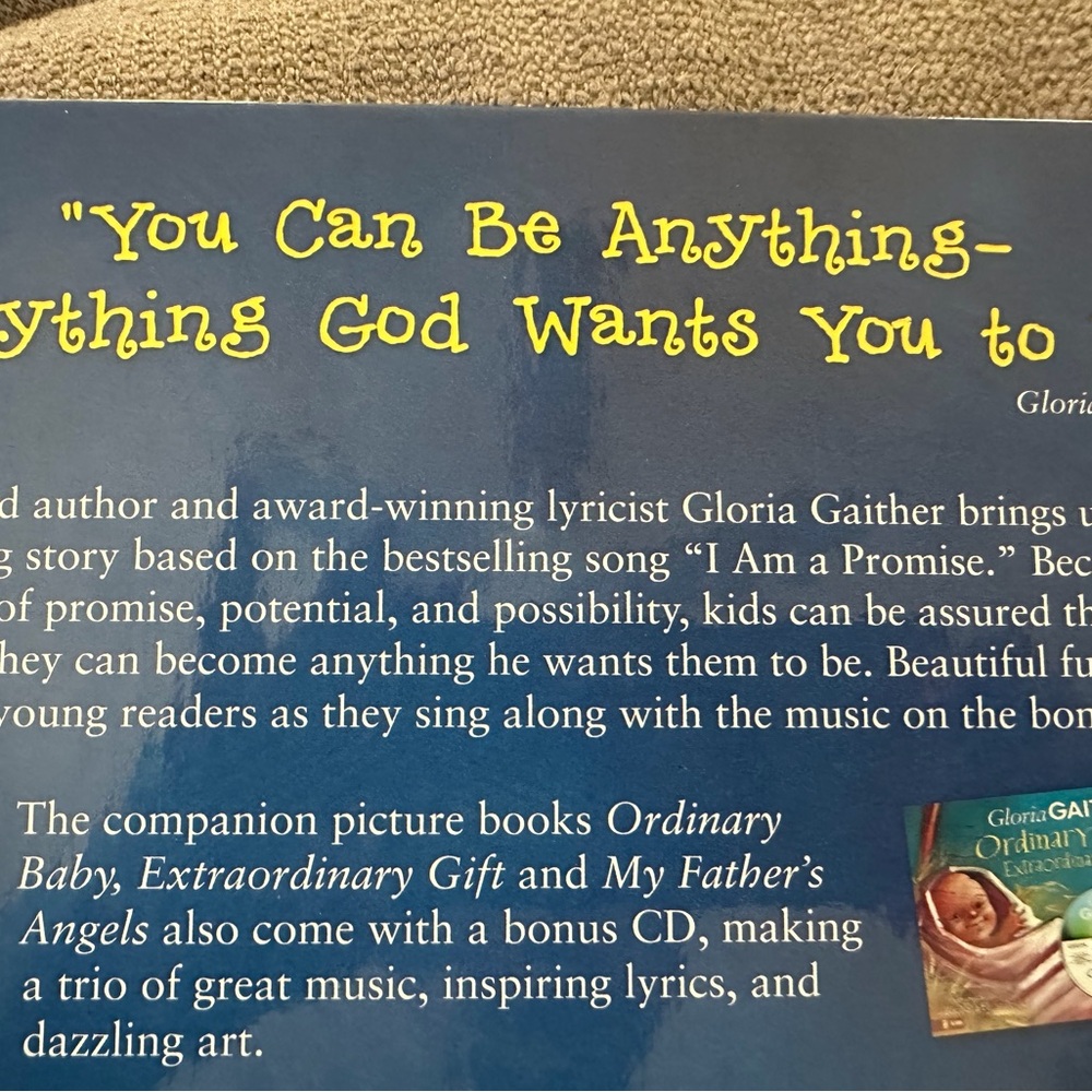 GLORIA GAITHER “I Am a Promise” - children’s hardback book (with CD) - Picture 8 of 14